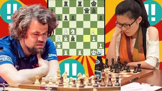 Complimentary chess game | Hou Yifan vs Magnus Carlsen 8