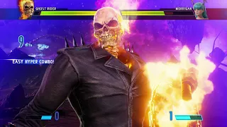 Marvel vs. Capcom: Infinite - Dark Kingdom: Ghost Rider Fights Morrigan (The Succubus) Gameplay