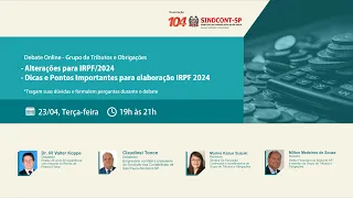 "Alterações para IRPF/2024” e “Dicas e Pontos Importantes para elaboração IRPF 2024”
