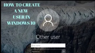 How to create a new user account in windows 10 | Windows 10 new user create and delete.
