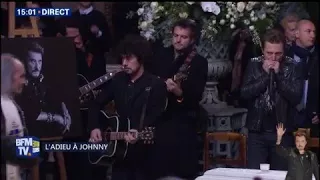 La cérémonie pour Johnny Hallyday s’achève sur "La musique que j’aime"