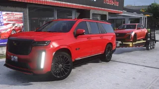 2023 Escalade V-Sport Towing CT5-V Blackwing to Car Show! #48 NRP S2 (GTA 5 Nukem RP Civilian)