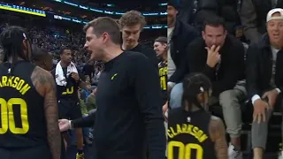 COACH YELLS JORDAN CLARKSON "THIS IS EMBARRASSING! IM SUBBIN UR A** OUT! GET THE TRIPPLE DOUBLE"