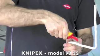 Нож для снятия изоляции с пяткой Knipex KN 9855