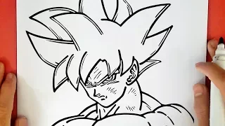 COMO DIBUJAR A GOKU LIMIT BREAKER DE DRAGON BALL SUPER