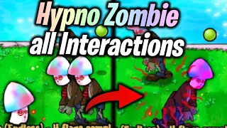 Hypno Zombie with every Plant in the game! | new DLC Mod Plants vs. Zombies Remastered