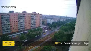 ДТП (авария г. Волжский) ул. Нариманова - ул. Пушкина 16-07-2021 13-56