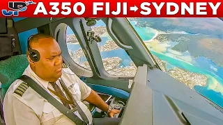 Fiji Airways A350 Cockpit Nadi🇫🇯 to Sydney🇦🇺