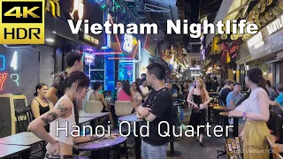 4K HDR | Vietnam Nightlife - Hanoi Old Quarter at Night | Vietnam 2023