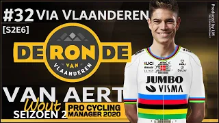 Wout Van Aert - Via Vlaanderen [Afl.32 - S2] | Monumentale Grand Slam | Pro Cycling Manager 2020
