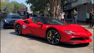 Ferrari  Drive in mumbai 2k24  13+Supercars 🇮🇳 | supercars in mumbai |