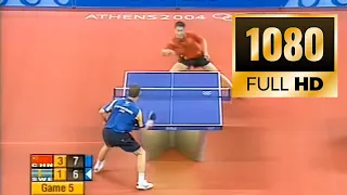 [1080P 50FPS] Jan-Ove Waldner vs Wang LiQin - 2004 Athens Olympics - Bronze Match - 4/5 Sets -