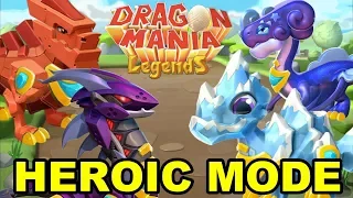 All 19 HEROIC MODE Boss Dragon Battles! - Dragon Mania Legends (Level 80 MINI FINAL BOSS FIGHT)