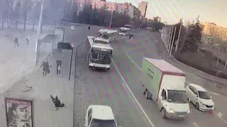 Страшная авария на площади Ленина