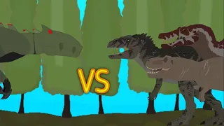 Giganotosaurus,T-rex and Spinosaurus vs Gigantic B.R.A.D(Made by me) | AUTO RPG Anything