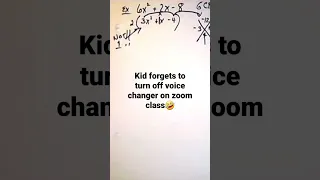 kid forgets to turn off voice changer on zoom class