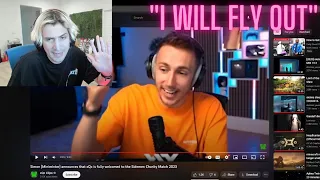 xQc reacts to Simon (Miniminter) inviting him to the Sidemen Charity Match
