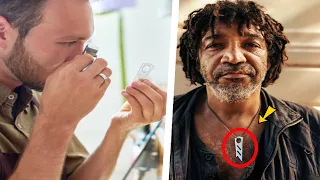 Homeless Man Wears Special Chain. When Jeweler Sees It, This Happens