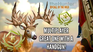 BIG RACK GREAT ONE WHITETAIL AND LVL 3 BUCK IN ONE HERD ON THE HUNTER CALL OF THE WILD MULTIPLAYER!?