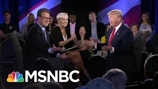 Donald Trump Mistakes Sneeze For Protester At Town Hall | MSNBC