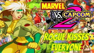 Marvel vs Capcom 2 Rogue kisses everyone