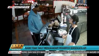 Viral, Ini Reaksi Kasir Saat Ditodong Perampok