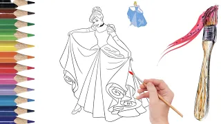 Let's color Disney Princess  together  Fun coloring videos for kidss