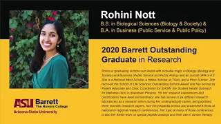 Barrett, The Honors College Outstanding Graduates for the Class of 2020