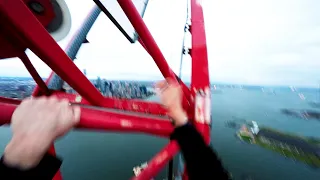 climbing skyscraper crane in strong wind (jersey city)