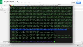 How to Send Raspberry PI Data to a Google Spreadsheet - Hands on IoT - (Retired Course)