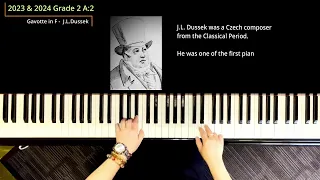 ABRSM Piano 2023 & 2024 Grade 2 A2 - Gavotte in F by J.L. Dussek