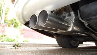 Mercedes E 220 CDI Straight pipe exhaust sound