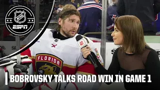 Sergei Bobrovsky recaps Panthers’ Game 1 win vs. Rangers: ‘Special’ to win at MSG | NHL on ESPN