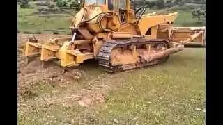 Bulldozer FIAT pasando ripper en pizarral. Parte 1