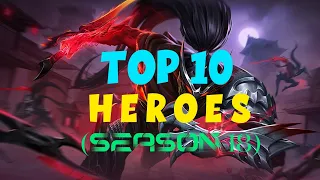 Top 10 Best heroes for solo rank Mobile Legends - Season 18