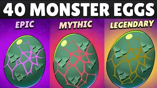 I OPEN 40 RANDOM MONSTER EGGS IN BRAWLSTARS ⚡ LEGENDARY 😲