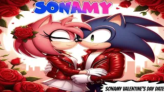 SONAMY Valentine's Day Date & Cute Moment At Amy's House 💙🩷💙🩷💙🩷