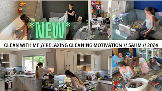 *NEW* CLEAN WITH ME // RELAXING CLEANING MOTIVATION // SAHM // 2024