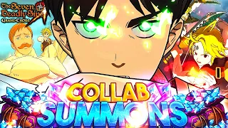 THE BEST DUAL SUMMONS?! AOT COLLAB BANNER SUMMONS!! | Seven Deadly Sins: Grand Cross