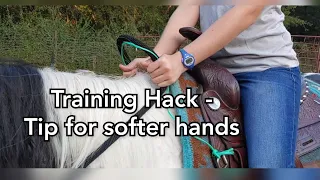 Training Hack - How to get softer hands using a string. Helps teach new riders proper hand position