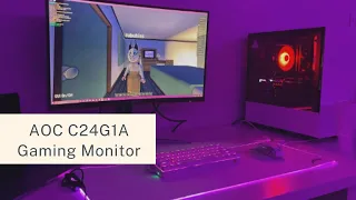 AOC C24G1A Curved Frameless Gaming Monitor Testing | FHD 1920x1080, 165Hz