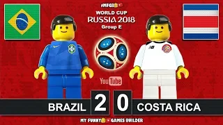 Brazil vs Costa Rica 2-0 • World Cup 2018 (22/06/2018) All Goals Highlights Lego Football Brasil