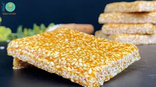 Crunchy Sesame Bars | 2 Ingredients Sesame Seed Candy