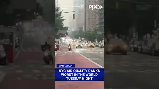 NYC air quality ranks worst in the world Tuesday night #shorts