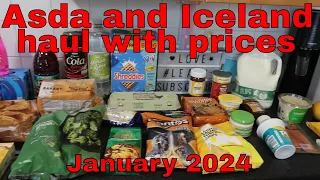 Budget Asda and Iceland shopping haul with prices