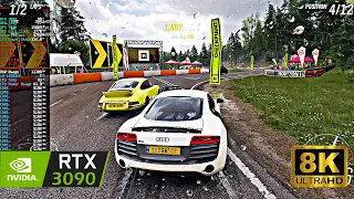 Forza Horizon 4  - EXTREME SETTINGS in 8K | RTX 3090 | Rainy Gameplay | I9-10900KF 5.2GHz OC