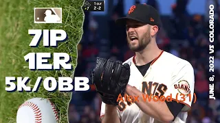 Alex Wood | June 8, 2022 | MLB highlights