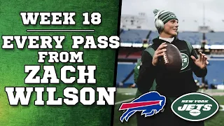 Zach Wilson Highlights - Week 18 - Every Pass vs Bills