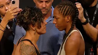 Nora Cornolle vs. Joselyne Edwards - Weigh-in Face-Off - (UFC Fight Night: Gane vs. Spivak)
