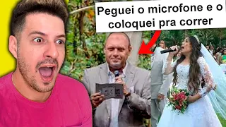 A seguidora que reclamou com o pastor na hora do casamento